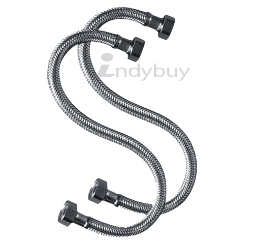 18" SS Wire Breaded Connection Hose With Brass Nut